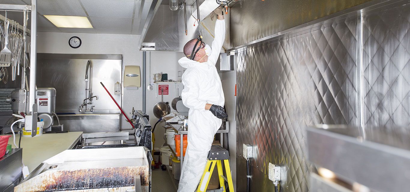 High protective clothing is worn during our Coronavirus cleaning service